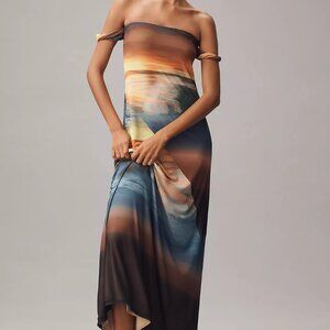 NWT AFRM Anthropologie Barot Ocean Ombre Maxi Dress